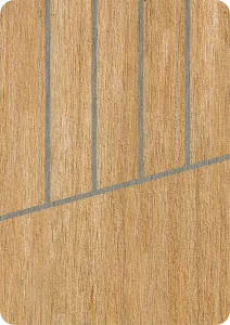 Flexiteek Bleached avec calfeutrage gris