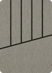 Flexiteek Grey avec calfeutrage noir