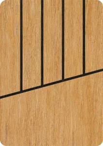 Flexiteek Scrubbed avec calfeutrage noir
