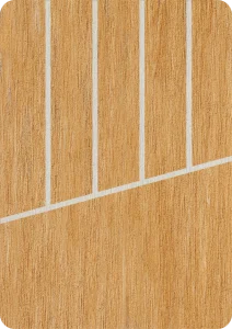 Flexiteek Scrubbed avec calfeutrage blanc