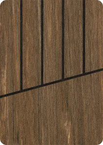 Flexiteek Walnut avec calfeutrage noir