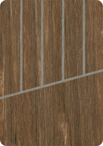 Flexiteek Walnut avec calfeutrage gris